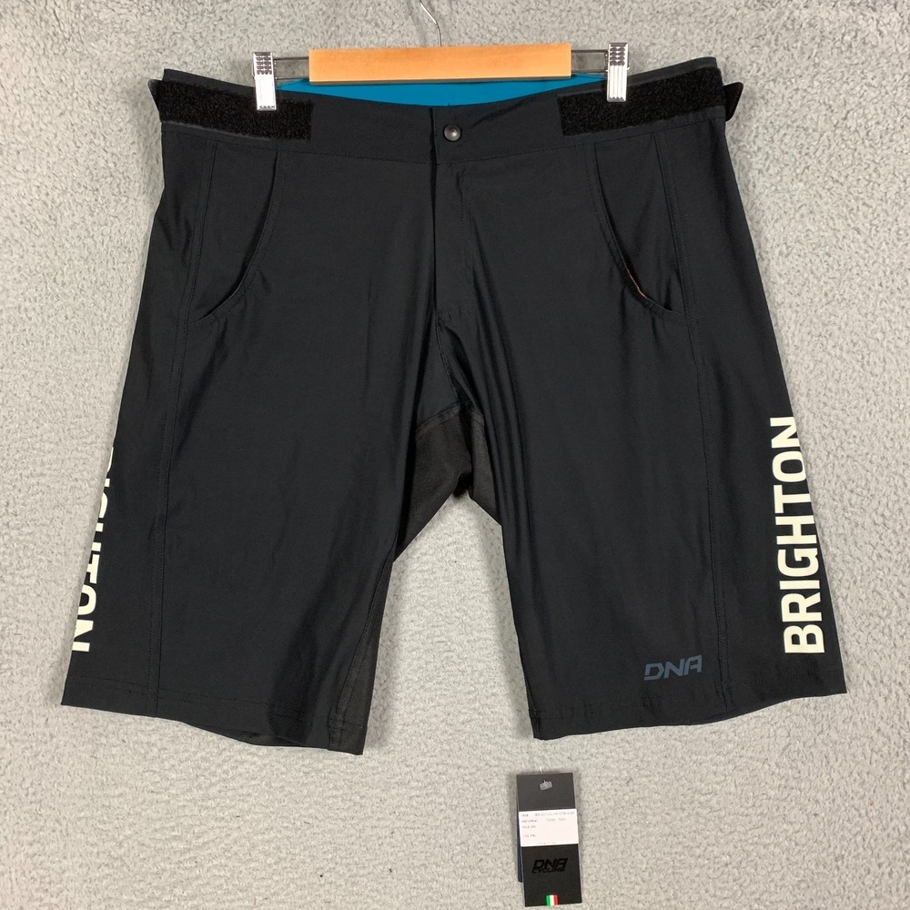 NWT DNA Cycling MTB Shorts Men's 3XL Black Brighton Stretch Nylon Mountain Bike